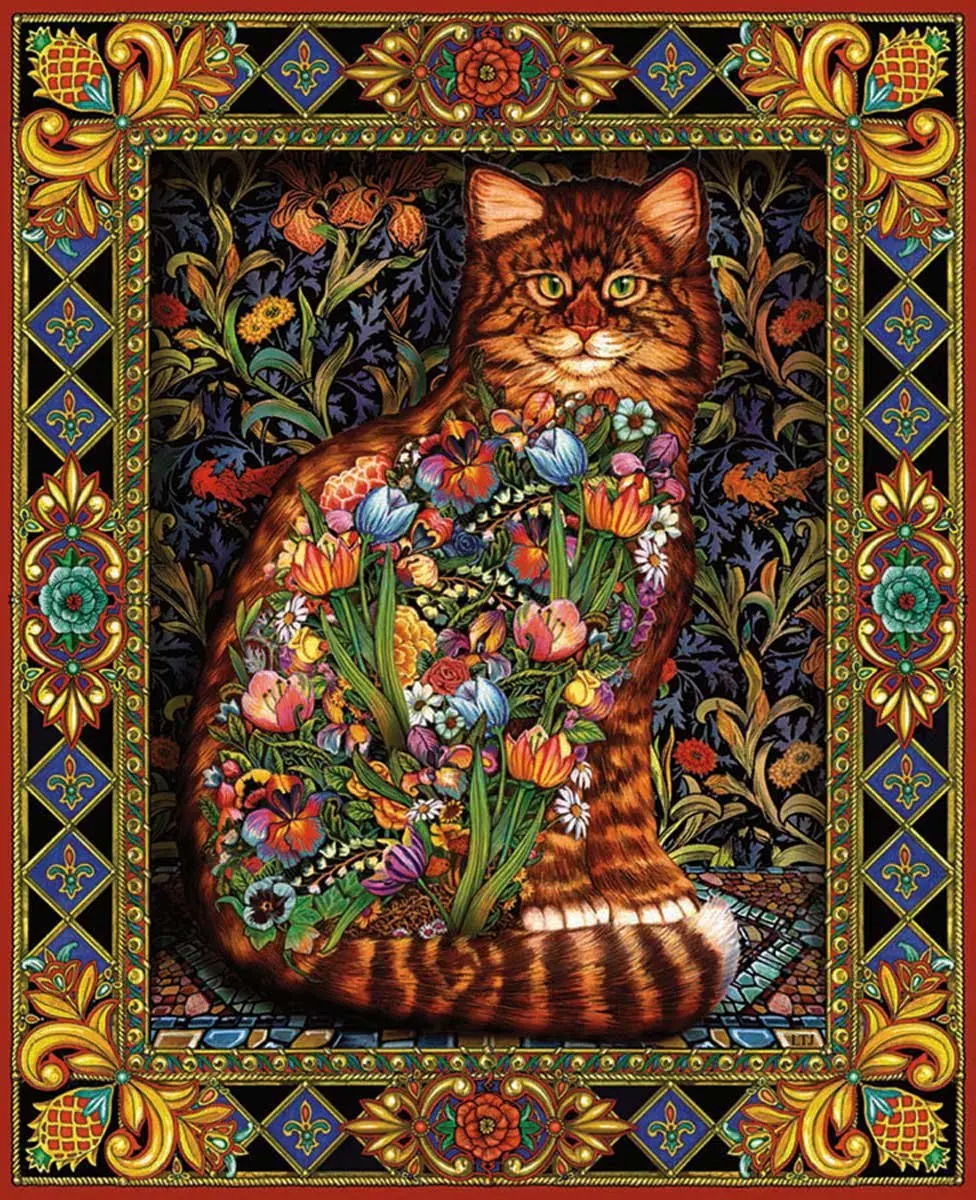 

Puzzles Tapestry Cat for Dorm Room Living Room Table