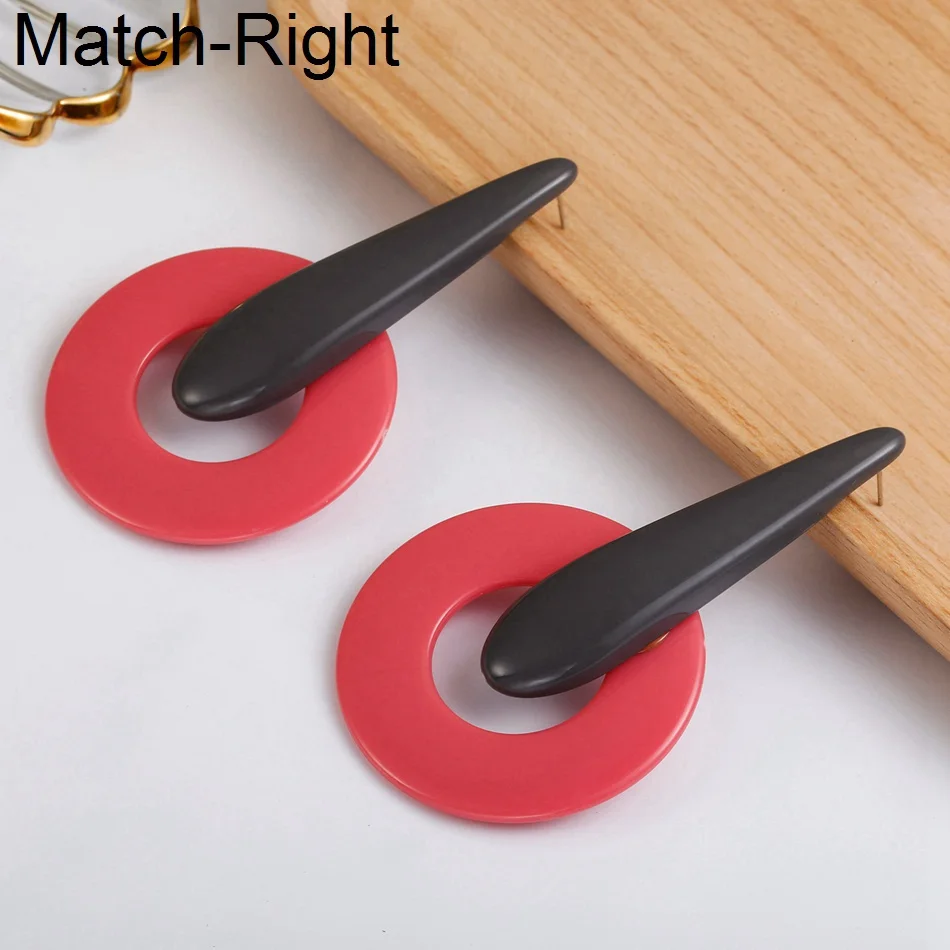 Женские большие массивные геометрические серьги Match Right для женщин акриловые