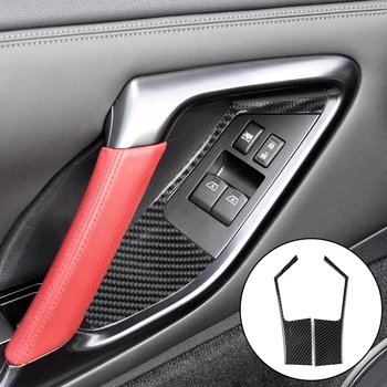 

2Pcs Switch Button Cover Carbon Fiber Sticker For Nissan GT-R R35 2008-16