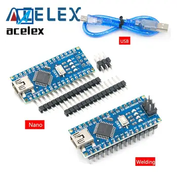 

NANO V3.0 Controller Terminal Adapter Expansion Board NANO IO Shield Simple Extension Plate For Arduino AVR ATMEGA328P
