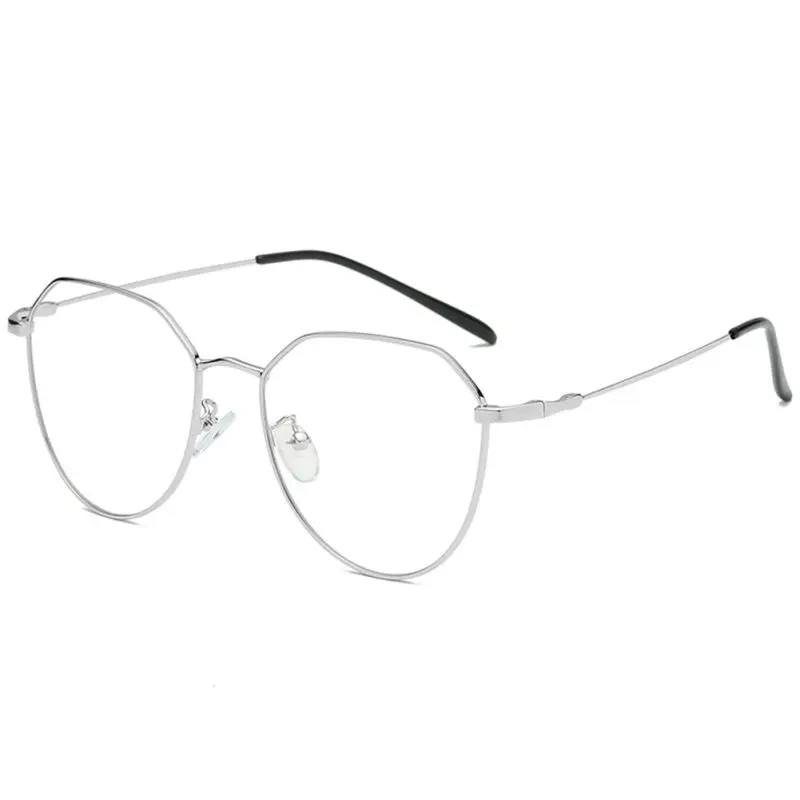 Женские очки оправы для оптики металла необычные очки оправа с прозрачными линзами очки черный, серебристый цвет золотой глаз, стекло