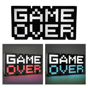 

Game Over Sign Lamp Neon Light Atmosphere Dimmable USB Bar Decoration for Living Room Lighting