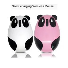 Cartoon Cute Mini Mouse White Pink Panda 2.4 Wireless Mouse Rechargeable for Win/Mac/Linux/Andriod/IOS cute cartoon panda style curtain buckles black white pink pair