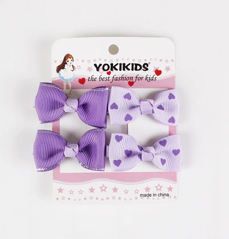 4 шт./лот дизайн Grosgrain Baby Маленький бант шпильки для волос для девочек аксессуары для детей заколки для волос мини головные уборы - Цвет: Q3
