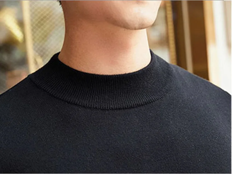 SHIFUREN теплые полуводолазки пуловеры мужские свитера осень зима Pull Homme обтягивающие классические мужские трикотажные свитеры