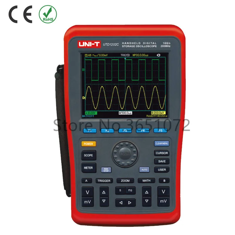 

UTD1202C Handheld Digital Storage Oscilloscope 100MHz Bandwidth