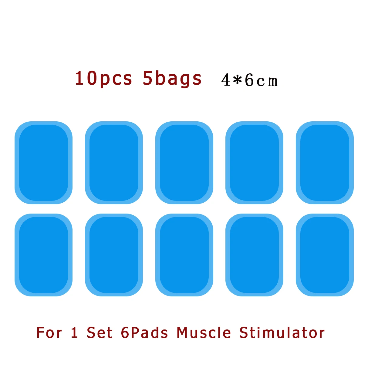 10pcs gel EMS мышечный стимулятор брюшной мышцы тонера ABS мышечный тонизирующий EMS живота мышечный массажер оборудование для снижения веса - Цвет: 10pcs gel