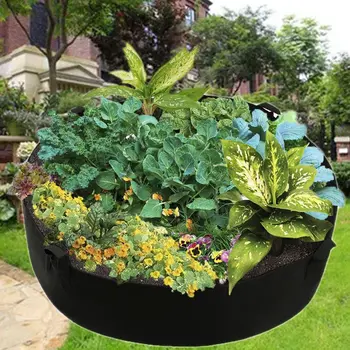 

Felt Planting Bucket Planting Bag Garden Round Garden Vegetable Seedling Nutrition Plant Bag Felt Planting plant Bag Garden Tool