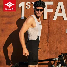 Santic PRO TEAM профессиональные гоночные мужские шорты с нагрудником дышащие MTB горный велосипед Колготки брюки гелевые мягкие велосипедные спортивные шорты с нагрудником