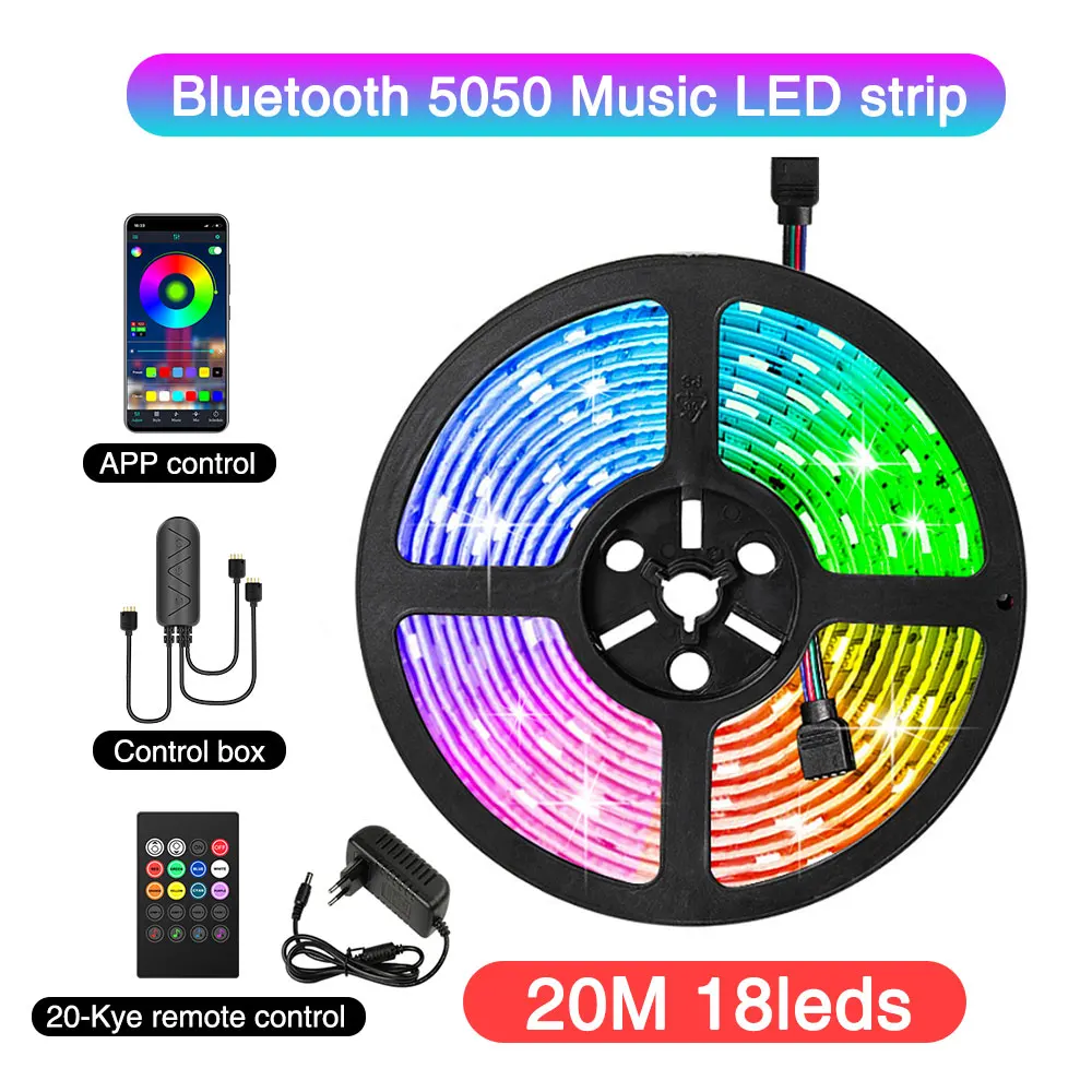 black light strips LED Strip Lights,RGB 5050 LED Strip,Music Sync Color Changing,App Controlled LED,with Remote Control,for Bedroom Home Decoration black light led strip LED Strips