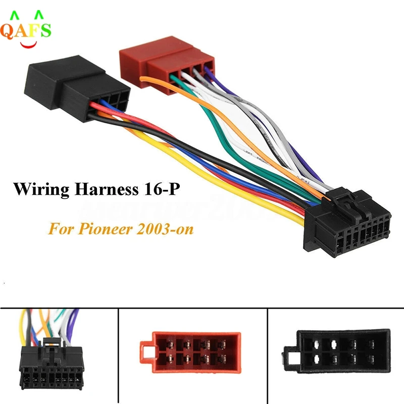 1 Pcs Car Wire Cable Adapter For Kenwood / JVC Auto Stereo Radio ISO Standard 16 Pin Plug-Play Connector