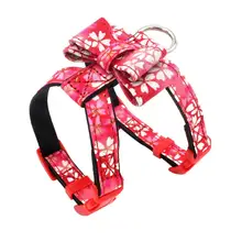 

40%HOTPet Puppy Dog Adjustable Flower Print Bowknot Vest Chest Strap Walking Harness