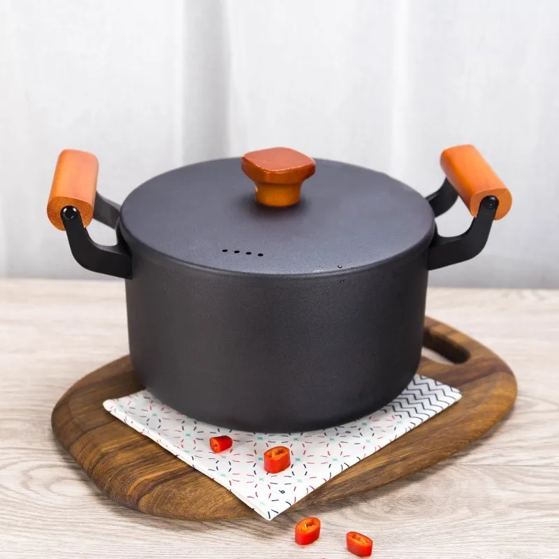 Новейший 4.5л большой чугунный суп горшок Stockpot высокое качество антипригарная