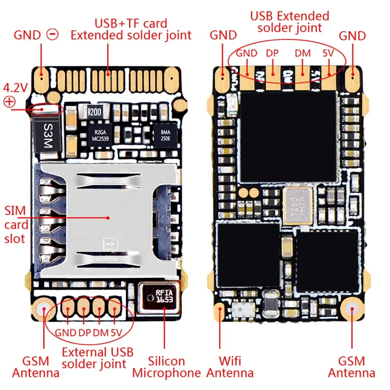 Мини Zx620 Pcb Gps навигация Wifi Lbs Gsm трекер Позиционирование автомобиля положение в