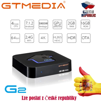 

Original GTMEDIA G2 TV Box+LIVE server 4K HDR Android 7.1 Ultra HD 2G 16G WIFI Google Cast Netflix M3U Set top Box Media Player