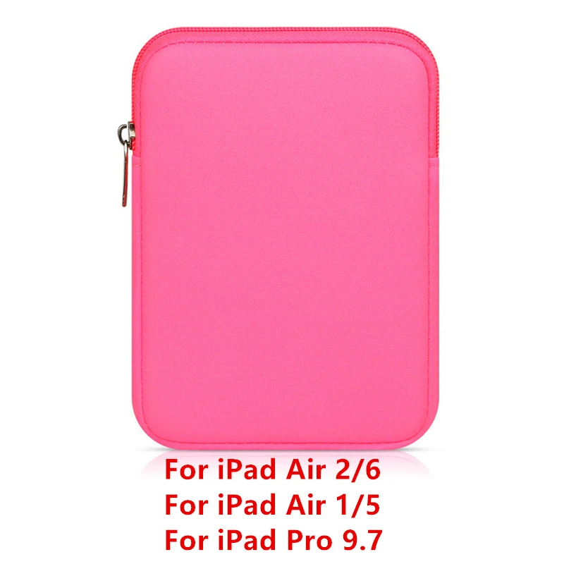 Rose Red 9.7 1 Чехол-вкладыш для планшета, сумка для нового iPad 9,7 дюймов, мягкий чехол для планшета, чехол для iPad Air 2/1 Pro 9,7, сумка Funda для iPad Mini - Цвет: Rose Red 9.7 1