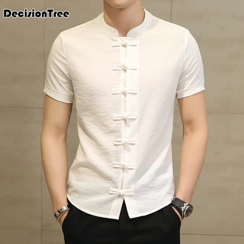 

2020 traditional chinese clothing for men tang suit linen tops garment kung fu suits for men blouse shirt hanfu oriental shirt