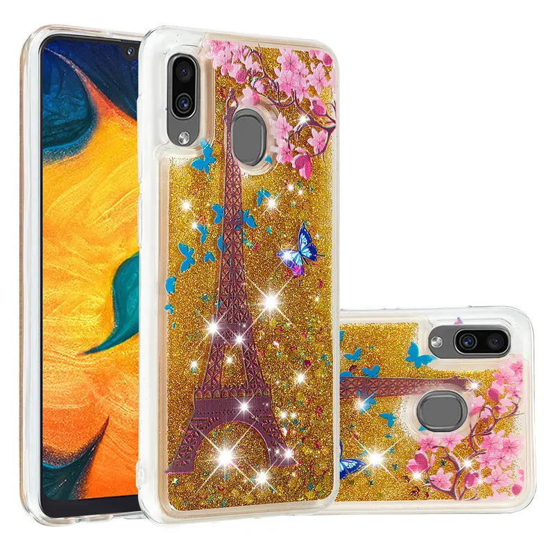 

Shockproof Case For Samsung Galaxy A30 Liquid Quicksand Soft Silicone Cover For Samsung Galaxy A 30 A20 Luxury Protection Cases