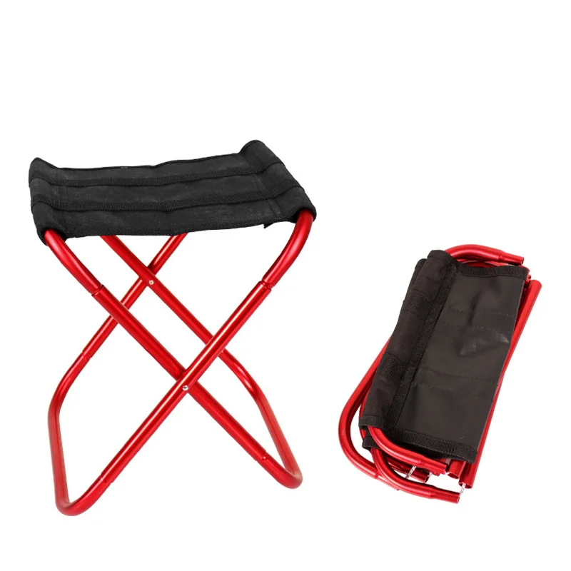

New Folding Fishing Chair Portable Camping Chair Foldable Aluminium Cloth Outdoor Mini Beach Chair Easy To Carry Fishing Tools