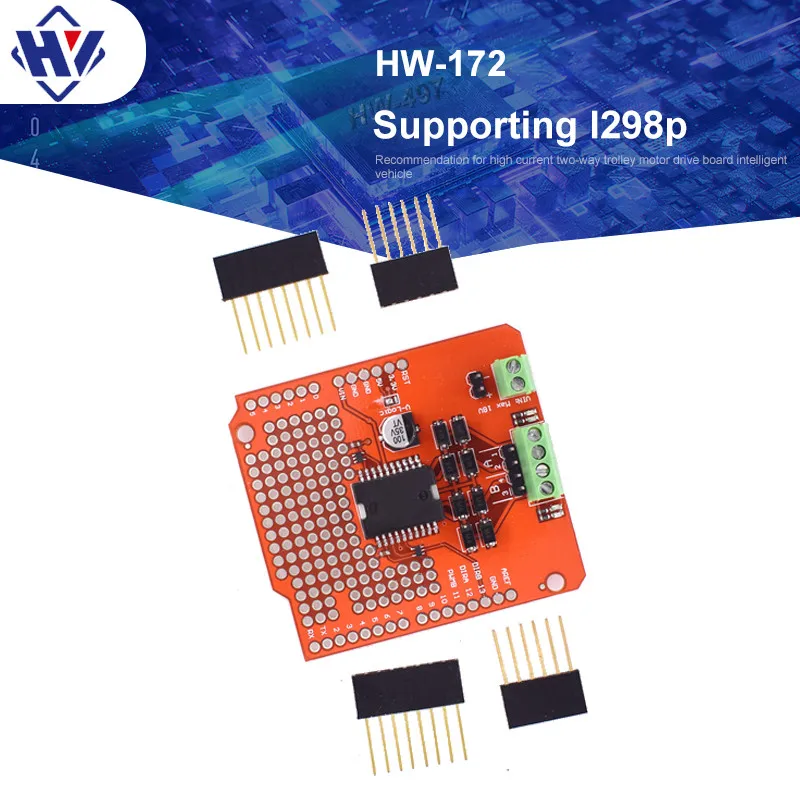 L298P DC 2A Stepper Driving двойной ток -канальный драйвер двигателей Shield с подходящими