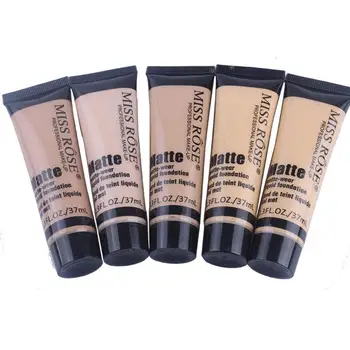 

MISS ROSE Professional Base Matte Liquid Waterproof Moisturizing Matte Liquid Foundation Makeup Face Concealer Cream Cosmetics