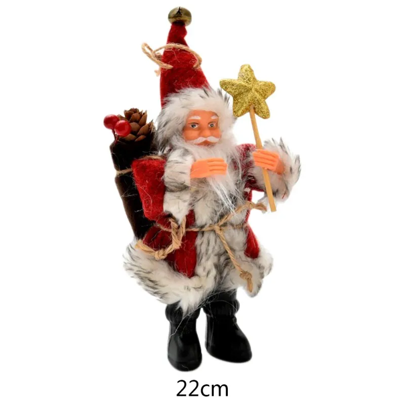 Счастливого Рождества Санта Клаус кукла игрушка Рождественская елка украшения изысканное украшение для дома Рождественский Новогодний подарок - Цвет: A