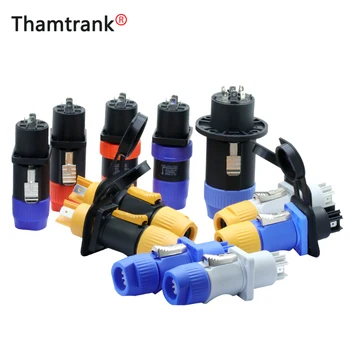 

3PIN/4PIN Waterproof 20A Power Panel Mount Adapter True Locking Cable Connector IP65 Aviation flame retardant connector