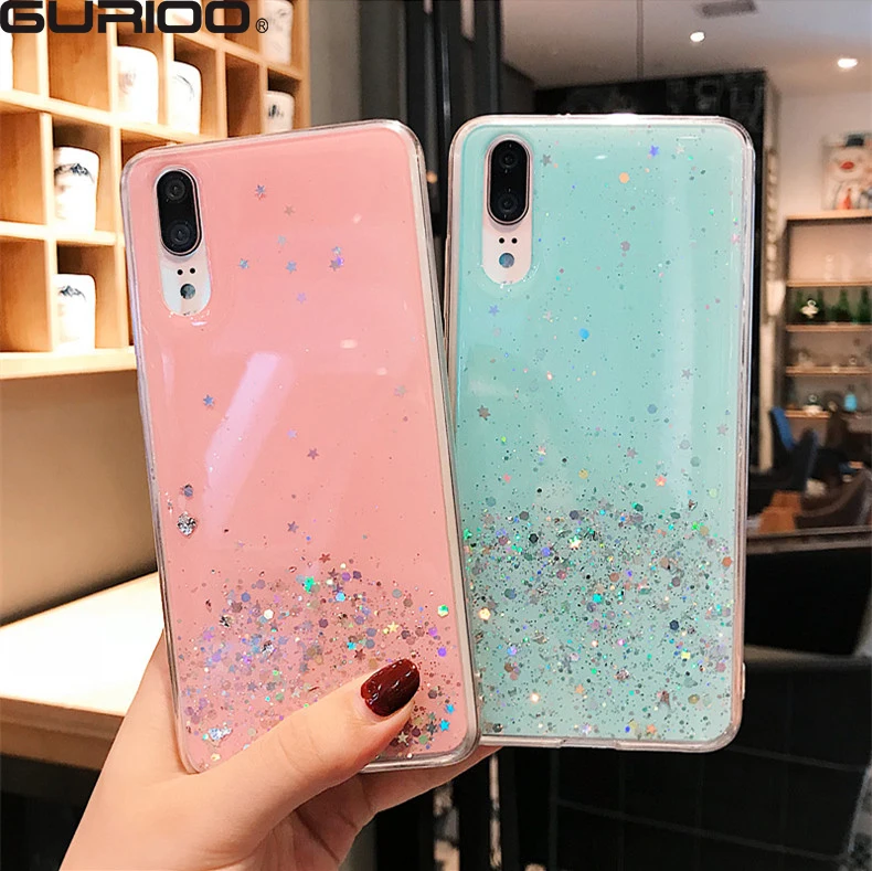

Glitter Star Silicone Case For Huawei P10 P20 P30 lite P20 P30 Pro Nova 3 3i 4 Mate 20 lite Coque For Huawei Mate 20 Pro Cover