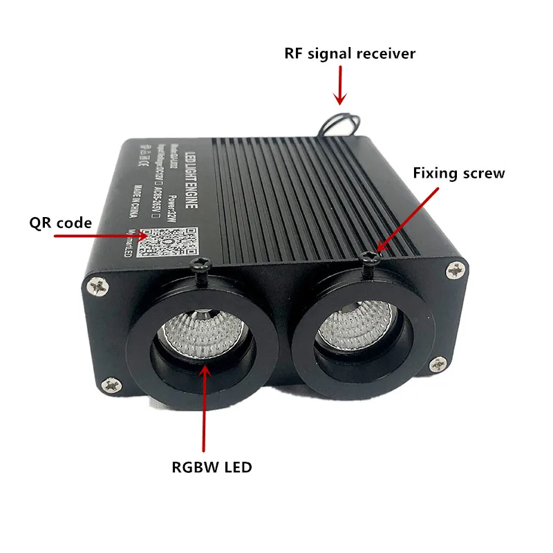NEW Optic Fiber Lights Double Heads Smart APP LED engine RF control Cable Starry Effect Ceiling RGBW phone WAPP room CAR  GOOD