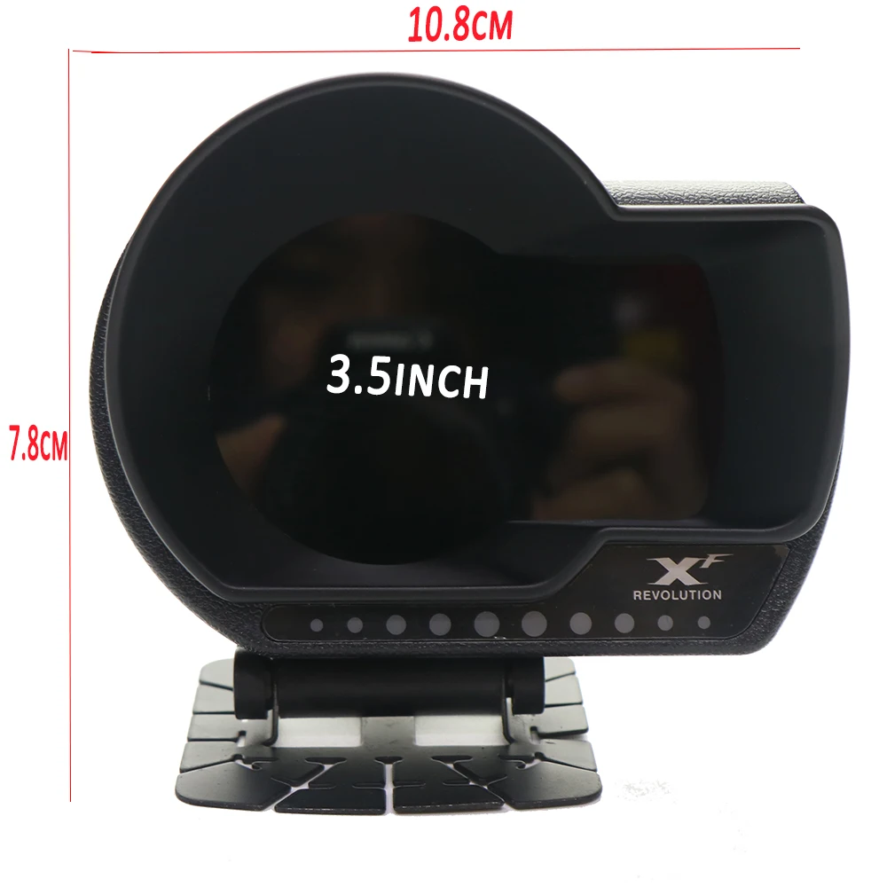 LUFI XF OBD2 LCD 디지털 터보 부스트 수온 오일 압력 온도 게이지, Afr RPM 연료 레벨 속도 EXT 오일 미터