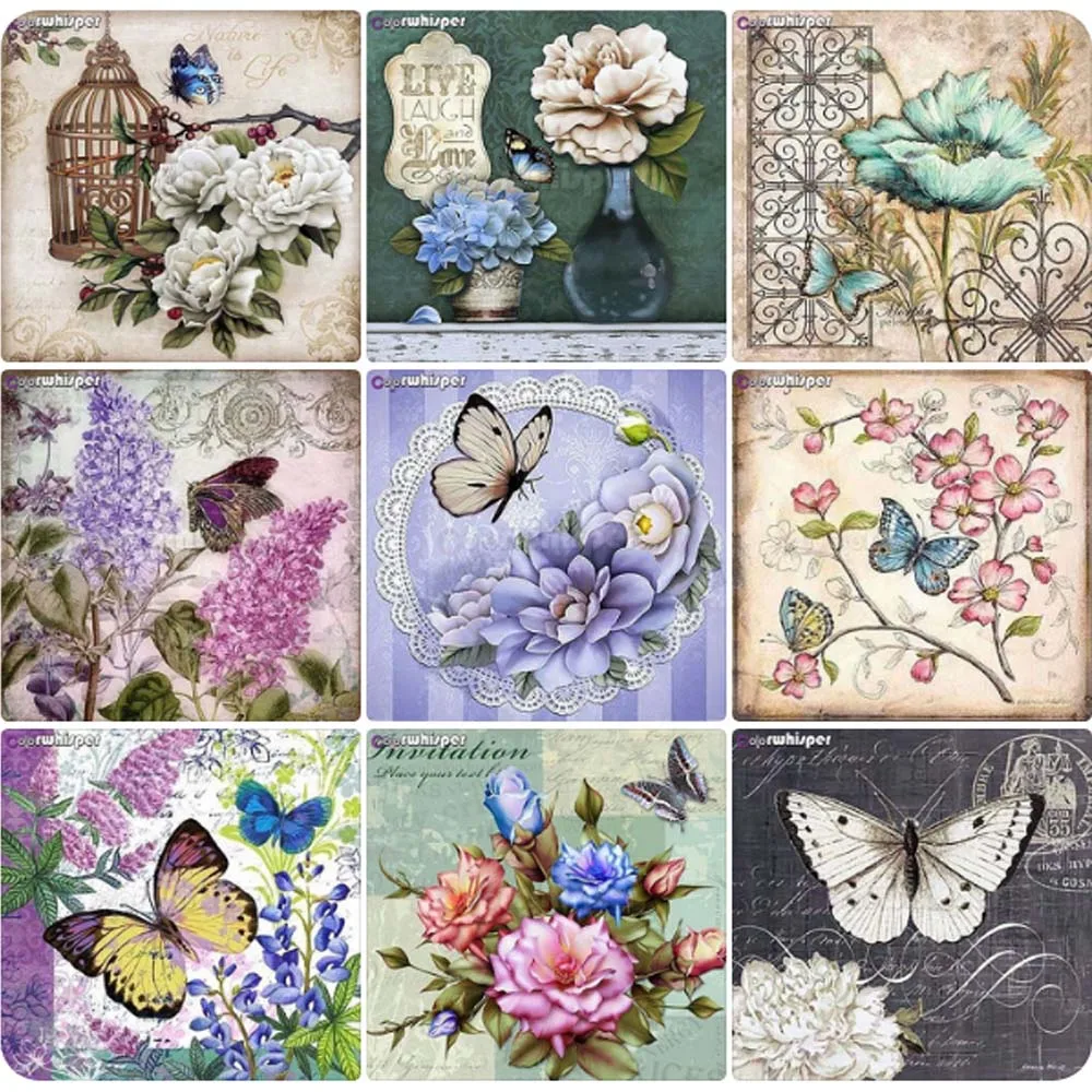 3D Diamond Painting Full Square/Round Drill Butterfly Flower 5D Daimond Embroidery Cross Stitch Mosaic Picture Z541 | Дом и сад