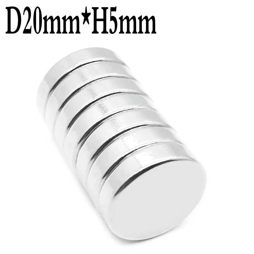 

100 pieces. Neodymium N35 20mm X 5mm Strong Magnets 20 * 5 Small Disc NdFeB Rare Earth For Craft Models Sticker Refrigerator