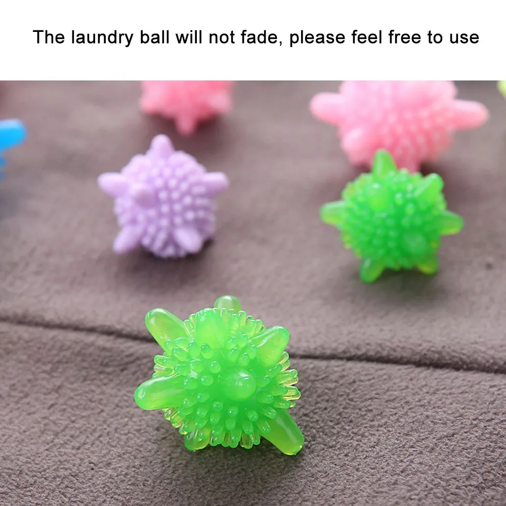 5PCS Reusable Dryer Balls PVC tumble Laundry Washing Ball Solid Colorful Eco-friendly Machine Anti-Winding Wrinkle Laundry Ball