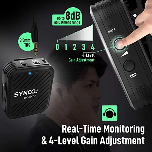 SYNCO G1 G1A1 G1A2 Беспроводной микрофон Системы 2 4 ГГц интервью петличный свободные