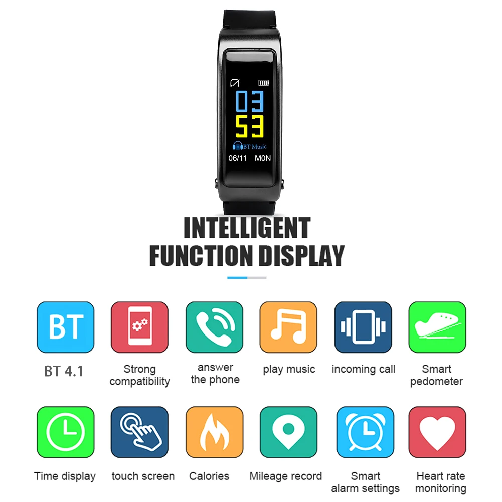 Смарт браслет Y3PLUS с цветным экраном фитнес трекер сердечного ритма