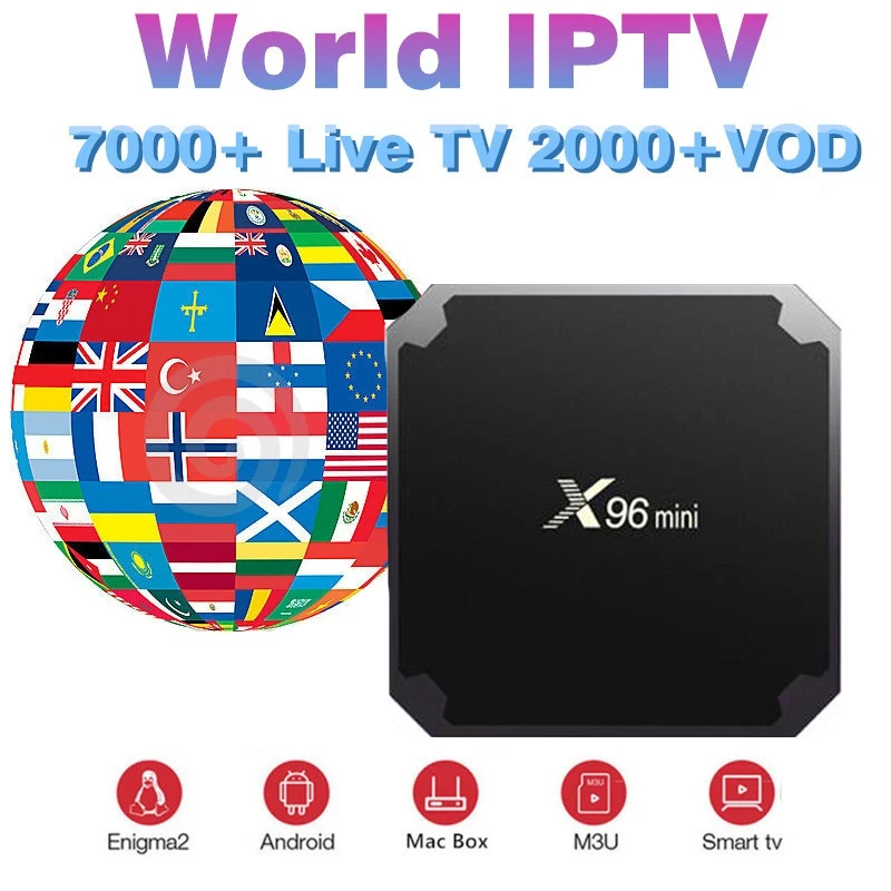 

Dutch IPTV BOX 96 mini Android Smart TV Box with 7000+Channels Europe Arabic Belgium Spain Portugal US IPTV subscription LiveTV