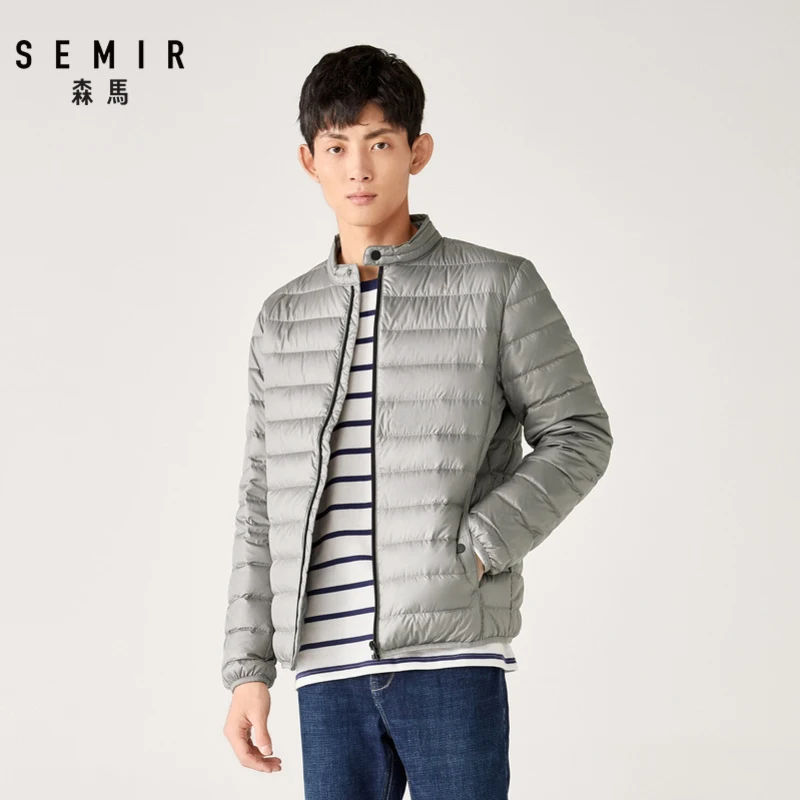 

Lightweight down jacket men short paragraph 2019 simple foundation adult man collar warm winter light jacket trend