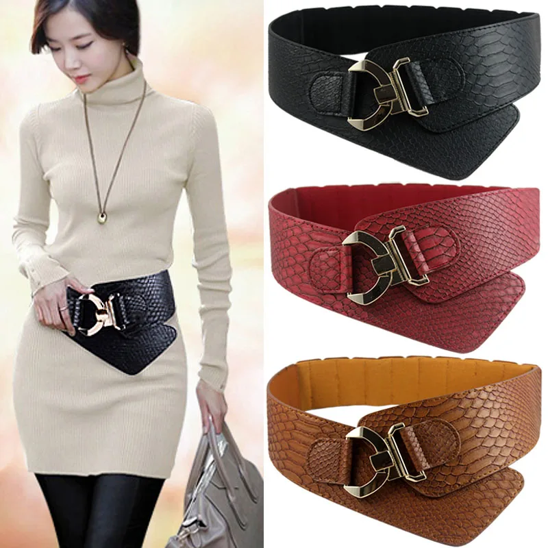 

H3268 Women's Wide Waist Belt Ladies Fashion Simple Waistband Dress Down Coat Sweater Decorative Female Retro Casual Waist Seal