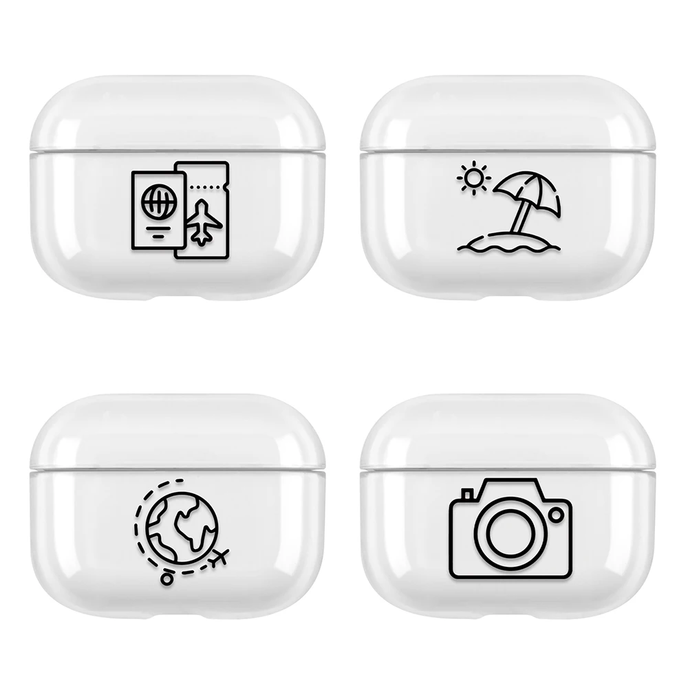 Модный новый прозрачный жесткий чехол для Apple Airpods pro аксессуары наушников