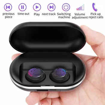 

Earbud Handsfree AI Control For Smart Phone With Mic Charger Box Touch TWS Wireless Bluetooth 5.0 Earphone Stereo Headset ZLT-01