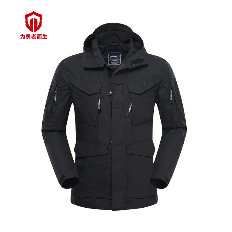 

Horse New Officer Tactical Trench Coat Men Black Python-Print M65 Coat Manufacturers Direct Selling Cross Border