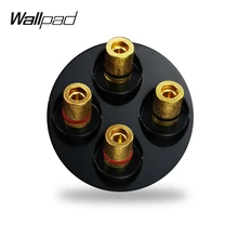 Wallpad L6 черный, белый цвет аудио Динамик Phono 4 Pin типа "банан" гнездо модуль розетки проводки Панель собственными руками Сделай Сам Комбинации