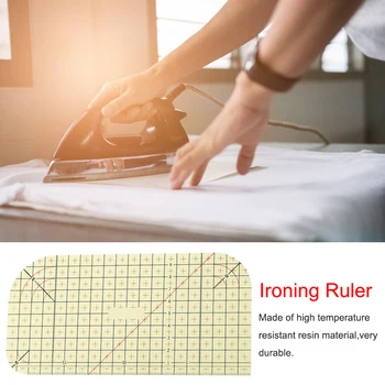 

Portable Ironing Ruler High Temperature Resistant Measuring Tool Resin Art Patchwork Tailor DIY Craft Sewing Supplies Scrapbook