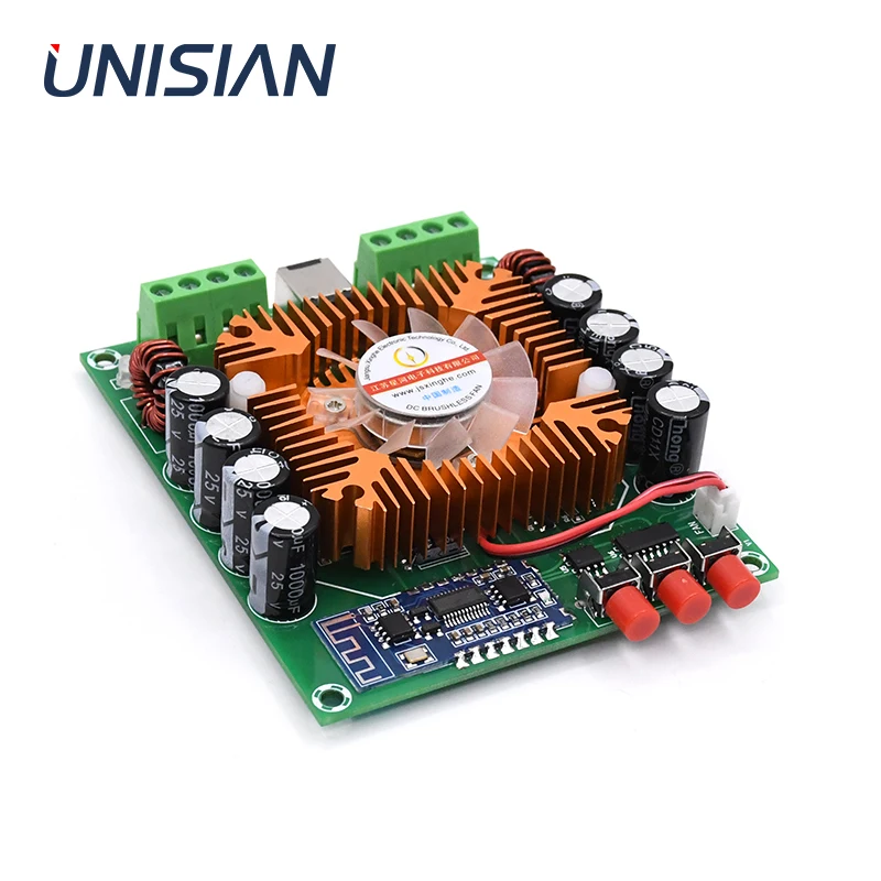UNISIAN Bluetooth 5 0 TDA7850H аудио усилитель 4*50 Вт 4 каналов высокой мощности Плата усилителя