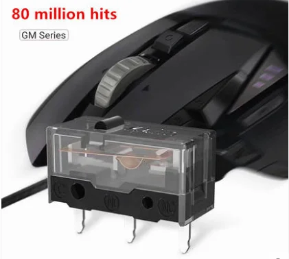 Микро переключатель 3 шт Kailh Переключатель 80 м жизнь игровая мышь Pin черная точка