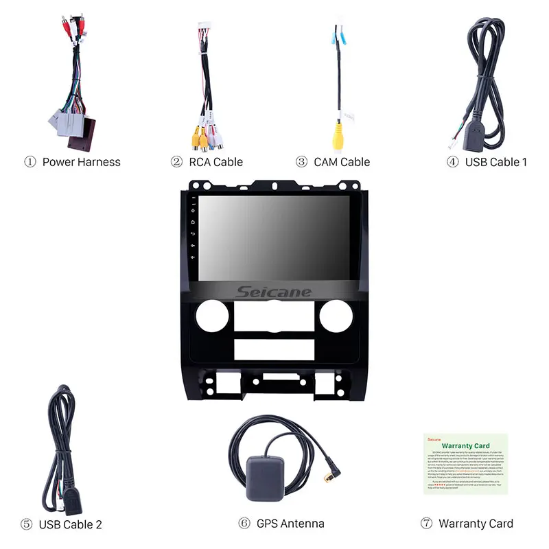Seicane 2 din Android 10.0 Car GPS Radio for Ford Escape 2007 2008 2009 2010 20112012 Unit Player support Carplay SWC OBD2 DVR