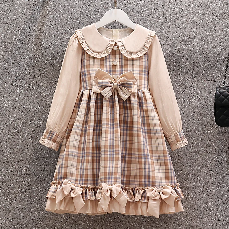 

Kids Dress for Girls Lolita Dresses for Party Children Clothing Plaid Princess Dress Kids Clothes for Teens 6 8 10 12 Years
