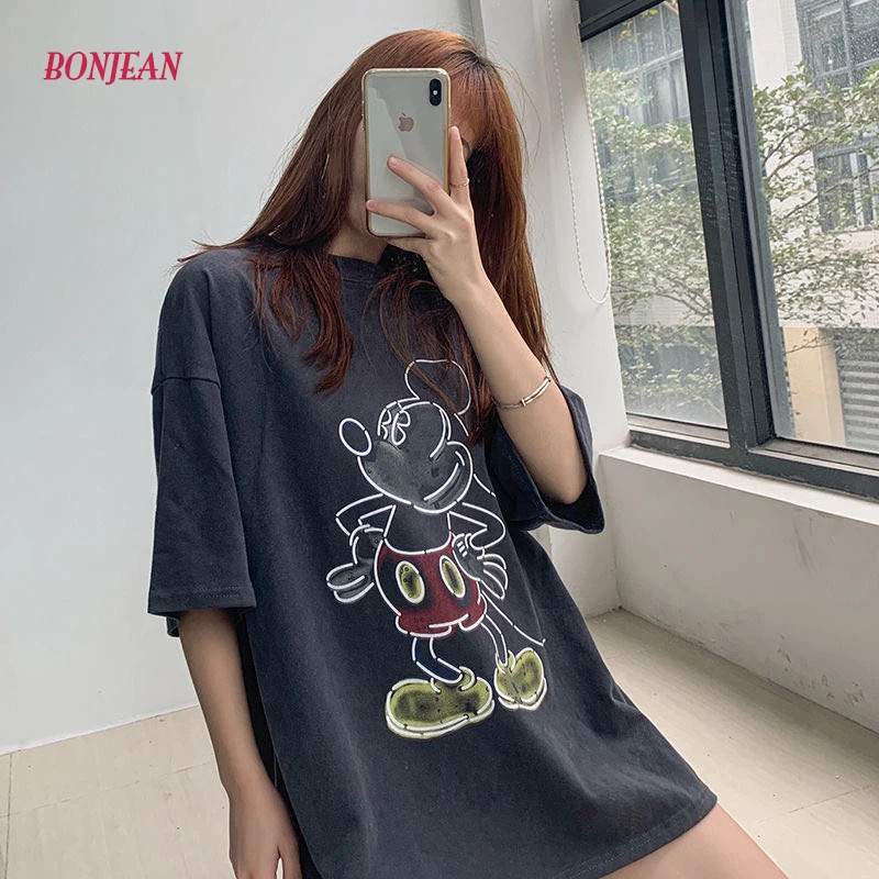

2020 Print Women tshirt Cotton Lady Girl Top O-Neck Printed Tops Tee Hipster Casual Funny t shirt Plus Size Long Short