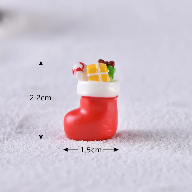 Mini Christmas Tree Snowman Gift Box shaped Ornament Sleigh Micro Landscape kids room decor Snow Scene Christmas Decor for home - Цвет: 19