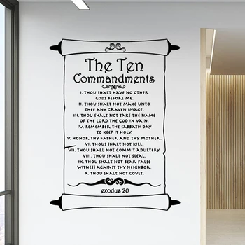 

Cute The ten commandments Decorative Sticker Waterproof Home Decor For Kids Rooms Decoration Accessories Murals